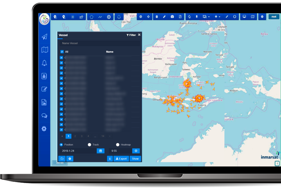 Tampilan VMS — Vessel Monitoring System