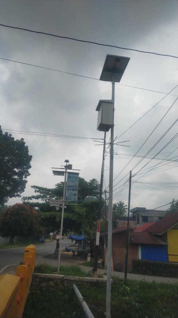 Persiapan pondasi di titik pemasangan